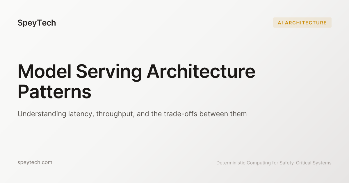 Model Serving Architecture Patterns | SpeyTech