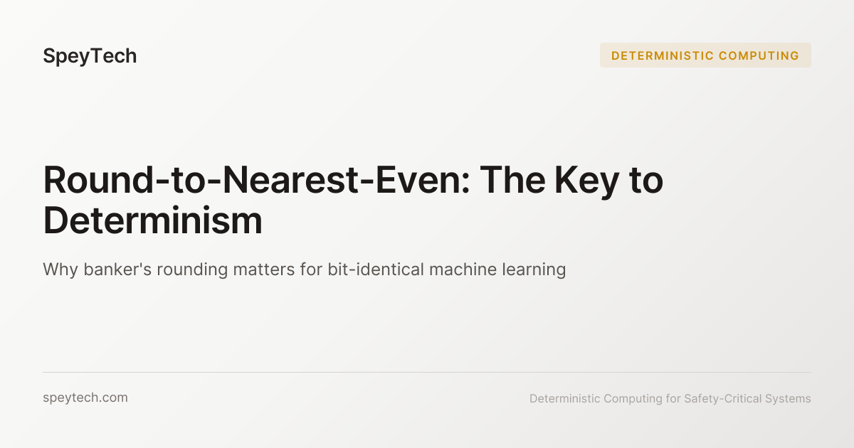 Round-to-Nearest-Even: The Key to Determinism | SpeyTech